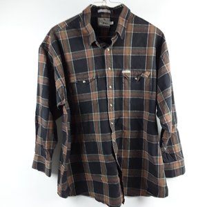 Powder River Outfitters Panhandle Slim 3XL Mens Flannel Pearl Snap 50/50 Shirt